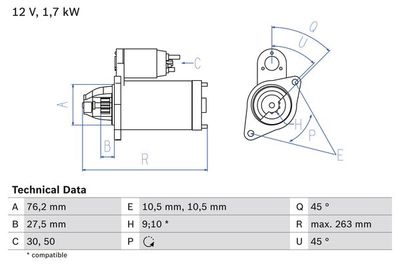 Motorino avviam.rev.12V ruggerino