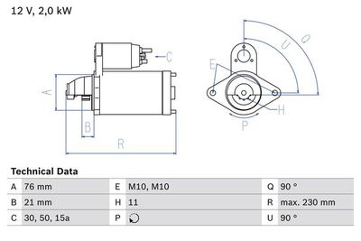 Motorino di avviamento BMW serie 3/5/X