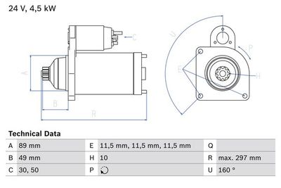 Motorino d'Avviamento IVECO 440-Serie 08.2003 06.2012