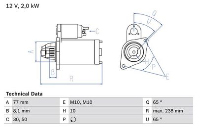 Motorino d'Avviamento MITSUBISHI Galant 10.1996 02.2000