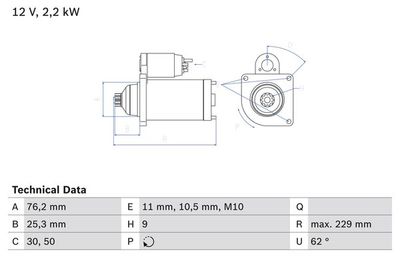 Motorino avviamento Audi Q7 3.0 TDI