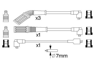 BOSCH 0 986 357 075 / Kit cavi accensione