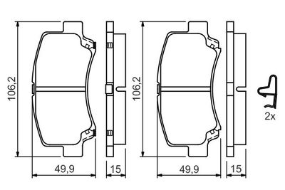 Pattini freno anteriori wva23662 suzuki Wagon-R 1997-2000