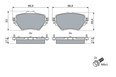 Pattini freno post.WVA25839 Opel combo/crossland