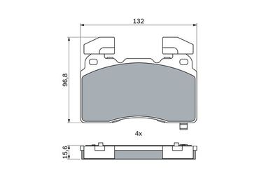 Pattini freno ant.25915 Opel insignia b 2017>