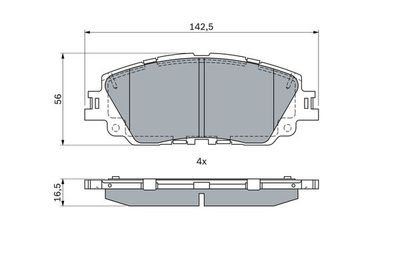 Pattini freno ant.22768 Toyota corolla hybrid 2022>