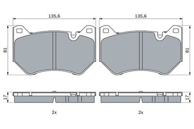 Pattini freno ant.Audi Q5 2017-2020 wva 22958