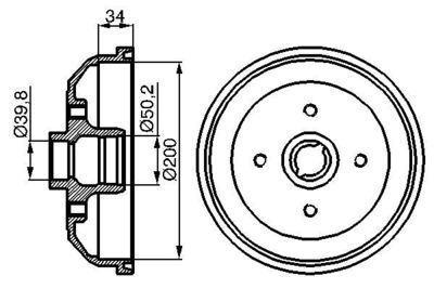 Tamburo freno opel corsa A/B 200,0mm