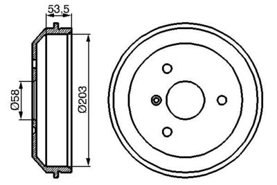 Tamburo freno 235x59,5mm smart 1998>