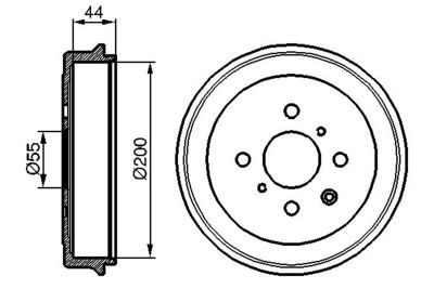 Tamburo freno 200,0mm Citroën C1/Peugeot 107/108 2015>
