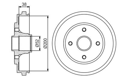 Tamburo freno diametro int.200,00mm Opel agila a