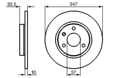 Disco freno, 246,8x10,1 mm, pieno, oleato