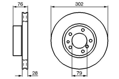 Disco freno anteriore 302mm bmw serie 5(e34) serie 7(e32)