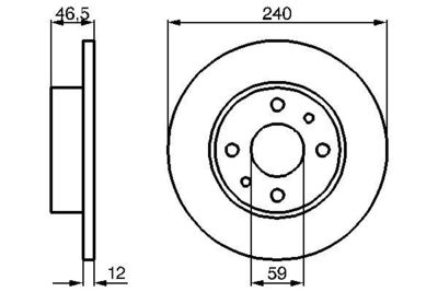 Disco freno ant.240,5mm fiat uno cs/panda lancia y10
