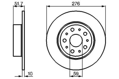 Disco freno posteriore 276mm alfa 166/lancia kappa