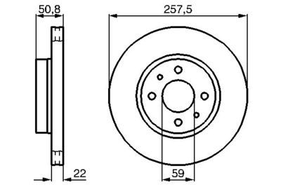 Disco freno ant.ventilato 257,5mm alfa 164ts/fiat croma