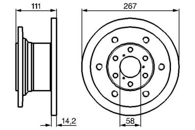 Disco freno ant.266,5mm pieno iveco daily/fiat ducato