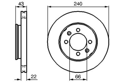 Disco freno ant.vent.239,9mm Rover maestro/100 metro 1988-95