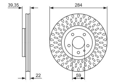 Dischi freno ant.vent. 284,0mm Alfa Romeo gtv/spider 1998-2006
