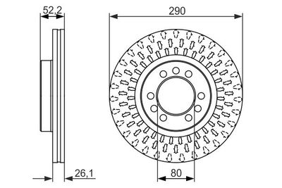 Disco freno ant.vent.290,0mm Iveco daily 65C11 2000>