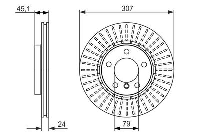 Disco freno ant.vent.307,0mm BMW MINI cooper R60
