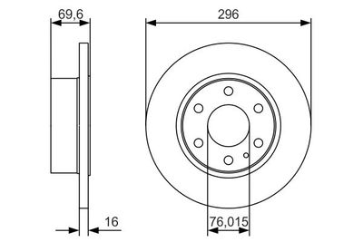 Disco freno post.pieno 296,0mm Iveco daily 2006-14