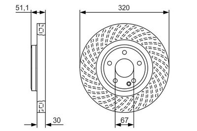 Disco freno ant.vent.320,0mm Mercedes classe a (176) cla 250 (117)