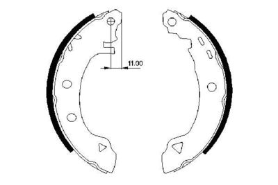 Kit ganasce freno 39x203,2mm alfa 33/145 fiat bravo/a marea