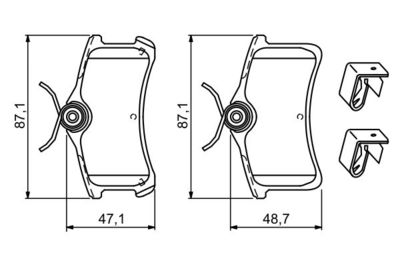 Serie pattini posteriore Toyota avensis 2.0D