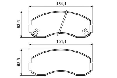 Pattini freno ant.WVA23784 Kia K2500/K2700 1998>