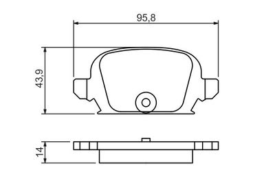 Serie pattini posteriore Opel tigra 1.3CDTI