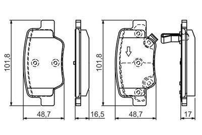 Pattini freno post.WVA24926 Toyota verso 2009>