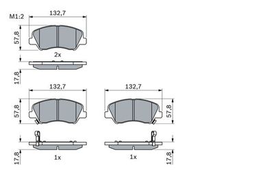 Pattini freno ant.WVA25348 Hyundai accent 2010>