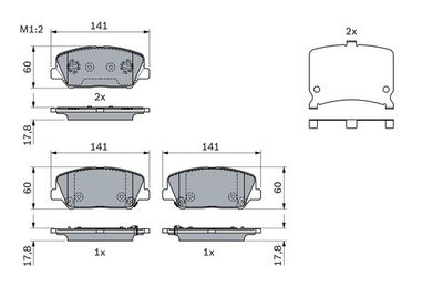 Pattini freno ant.WVA24915 Hyundai i30 (cerch.16) ix35 2016>