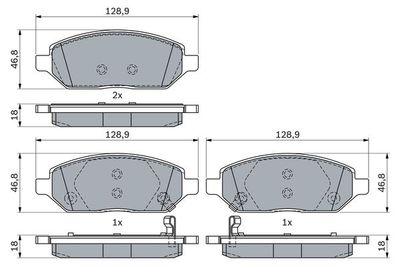 Pattini freno WVA22326 ant.Opel karl 2015-18