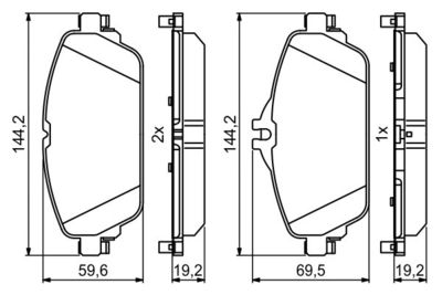 Pattini freno ant.WVA22031 Mercedes classe c W205 2017>