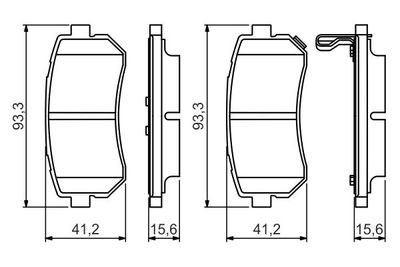 Pattini freno post.VWA24949 Hyundai i20 2009>