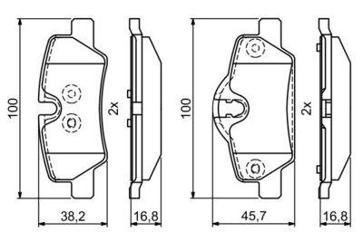 Pattini freno post WVA25980 MINI (BMW) 2015>