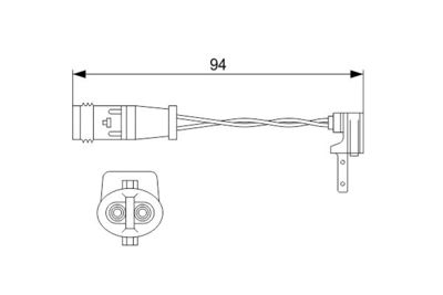 Sensore usura Mercedes classe a/classe b 94,0mm