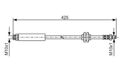 Tubo freno anteriore 402,0mm Alfa Romeo mito/Fiat 500/g.Punto