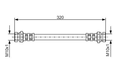 Tubo Flessibile Freno MAZDA 121 12/1986 10/1990