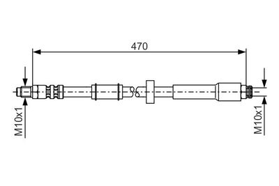 Tubo freno ant.470,0mm Citroën jumper/Fiat Ducato 2002>