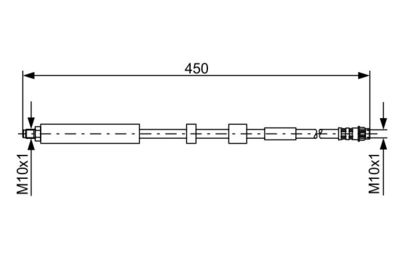 Tubo freno ant.422,0mm Citroën berlingo/Peugeot partner 2009>