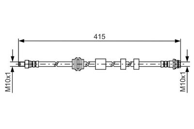 Tubo freno ant.392,0mm Ford mondeo/galaxy 2006>