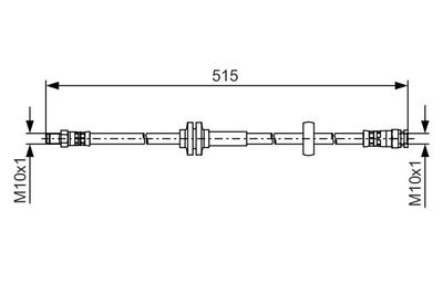 Tubo freno ant.492,0mm Fiat Ducato/Citroën jumper 2006>
