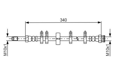 Tubo freno post.340,0mm Iveco daily 2006>