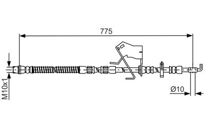 Tubo Flessibile Freno C5 508 C6 407