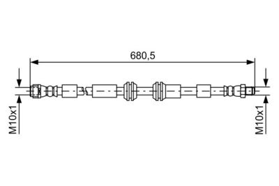 Tubo Flessibile Freno MERCEDES-BENZ M-Klasse GL-Klasse GLE-Klasse GLS-Klasse