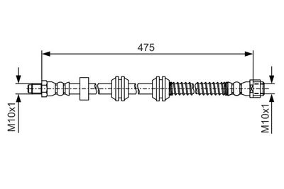 Tubo Flessibile Freno MERCEDES-BENZ M-Klasse GL-Klasse GLE-Klasse GLS-Klasse