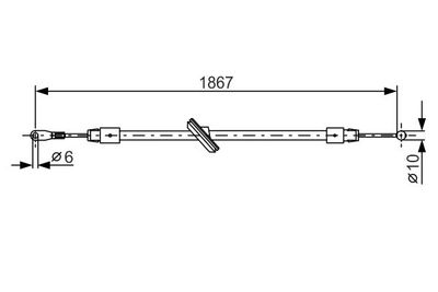 Brake control cable